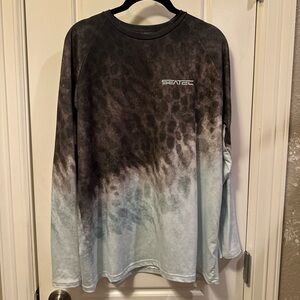 Seatec Tiger Shark Crew Sport Tec Performance Long Sleeve Shirt L